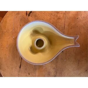 Mid Century Vintage Pigeon Forge Tennessee Fish Tail Candle Holder Pottery Yello